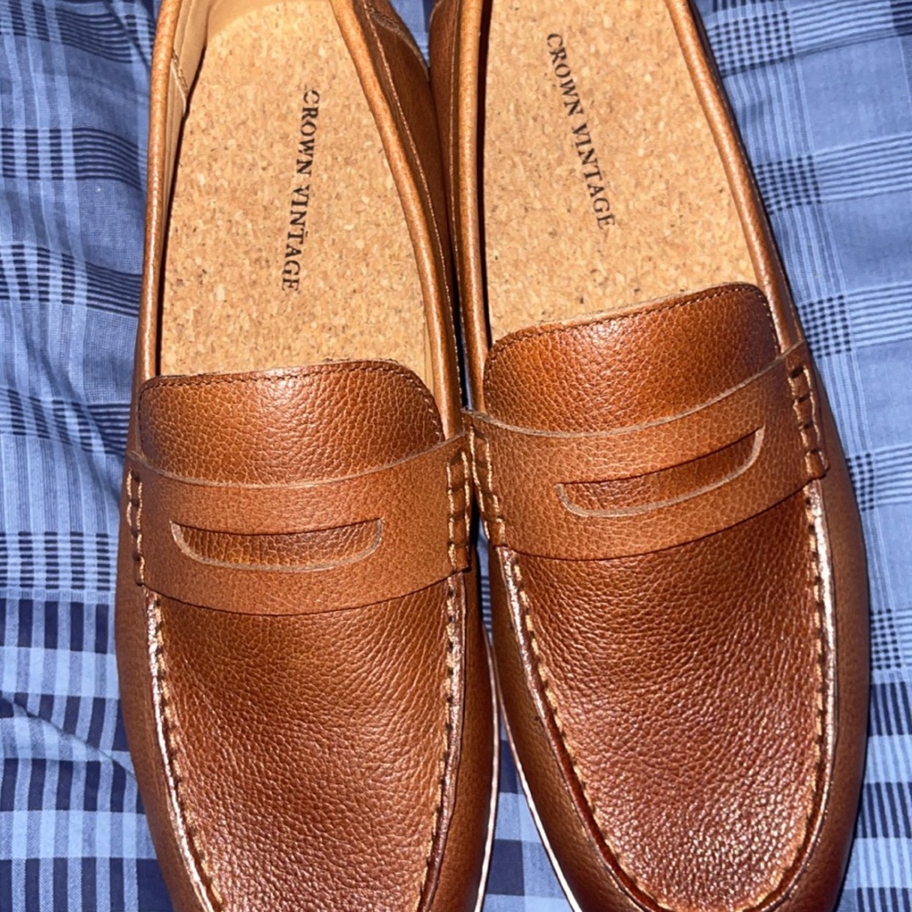 Mens Size 10 Crown Vintage Dress Loafers